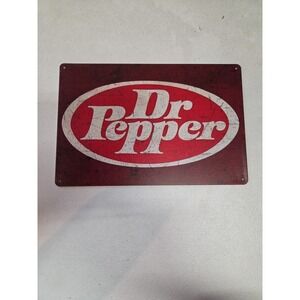 Dr Pepper Rustic-looking 8x12 Metal Sign Ready To Hang Soft Drink